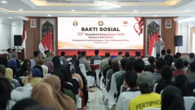 Polri Bersama Pemkab Kukar Dukung Bakti Sosial Alumni Akpol 1990 Dhira Brata