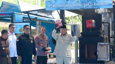 Prabowo Hadiri Pemusnahan Narkoba, Kapolri: Beliau Siap Turun Kalau Ada Kasus Besar Lagi