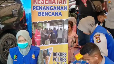 Layanan Dokkes Polri Jadi Garda Depan Penanganan Kesehatan Warga Korban Banjir Aceh Barat