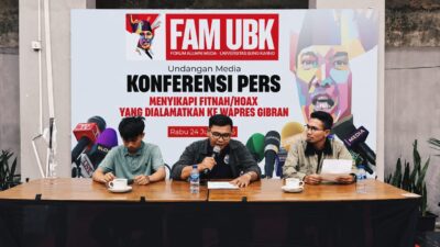 FAM UBK Minta Elite Politik Buktikan Isu Rp300 Juta ke Gibran atau Sampaikan Klarifikasi Terbuka